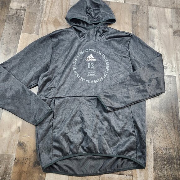 Mens Adidas Climawarm size L Large Pullover Hooded Sweatshirt - Picture 2 of 8